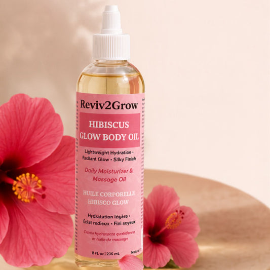 Reviv2Grow Hibiscus Glow Body Oil (8oz)