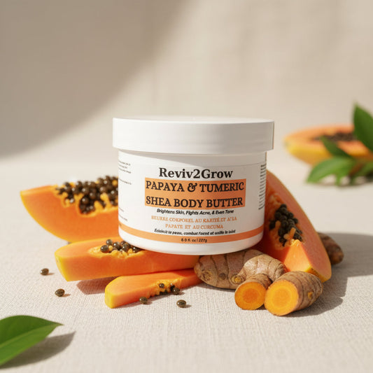 REVIV2GROW 100% Papaya & Turmeric Shea Body Butter (8oz)
Sareya Beauty Supply Store in Calgary Alberta 