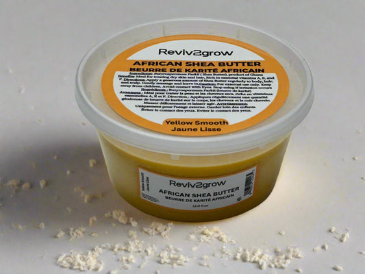 REVIV2GROW 100% Raw Unrefined African Shea Butter - Yellow (12oz), Sareya Beauty Supply Store in Calgary