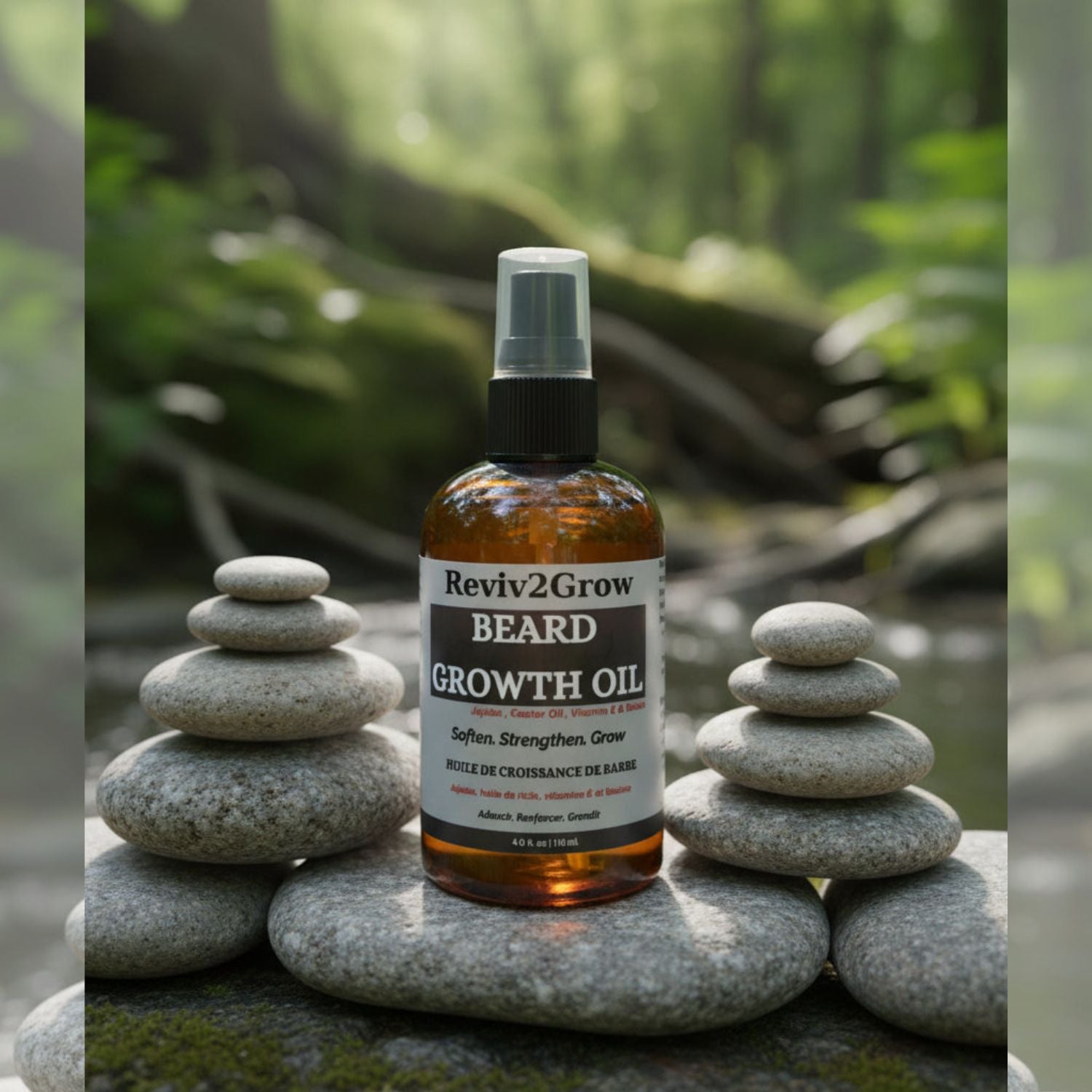 REVIV2GROW Beard Growth Oil  with Vitamin E & Biotin ( 4oz), beard oil, natural hair care 