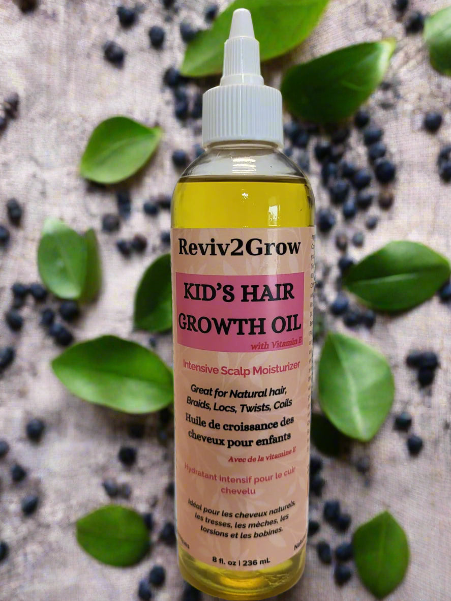 REVIV2GROW Kids's Hair Growth Oil with Vitamin E  (8oz),  Natural Hair Care products , product of canada