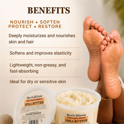 Reviv2Grow 100% Organic Nilotica Shea Butter(8oz)