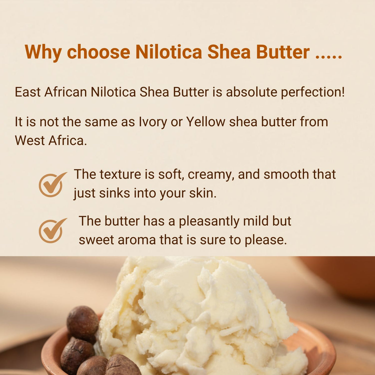 Reviv2Grow 100% Organic Nilotica Shea Butter(8oz)