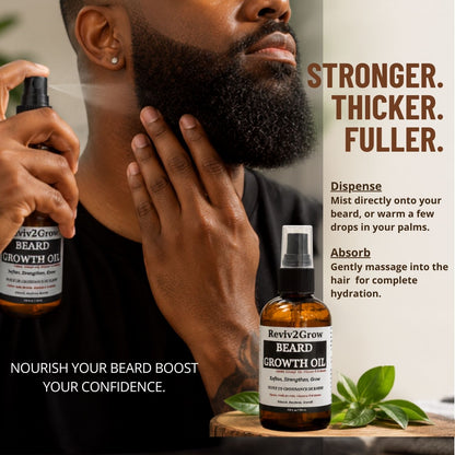 Reviv2Grow Beard Growth Oil with Vitamin E & Biotin(4oz)