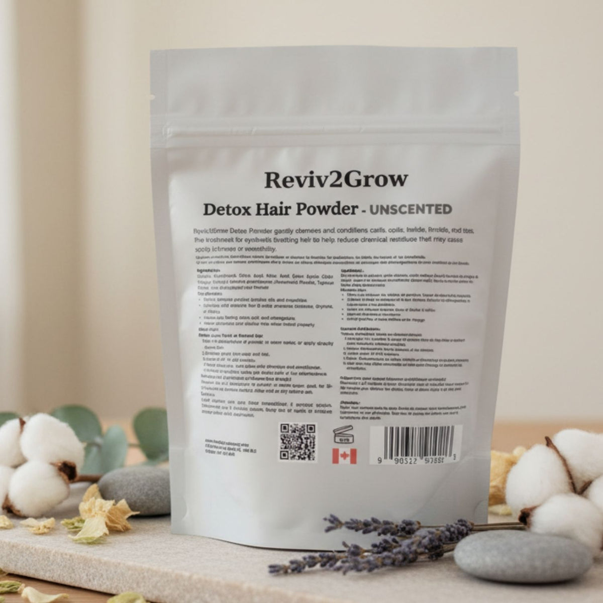 Reviv2Grow Detox Hair Powder for Braids, Locs, Twist & Natural Hair -Unscented -226g