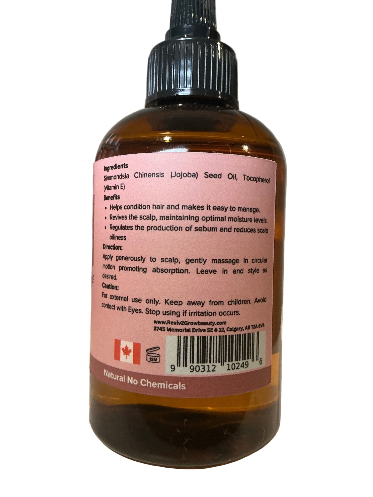 Bottle with a label on a white background