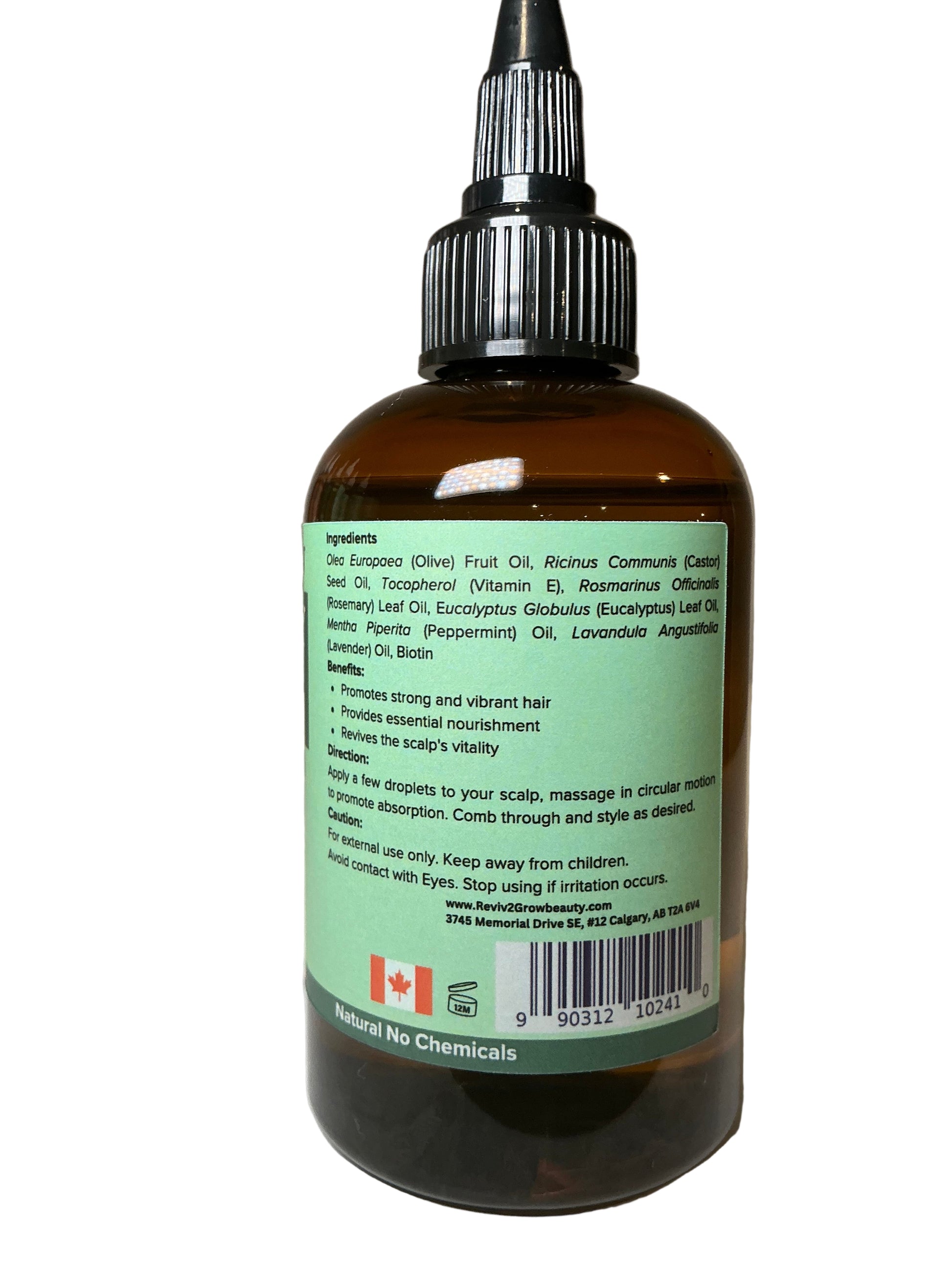 Bottle with a label on a white background