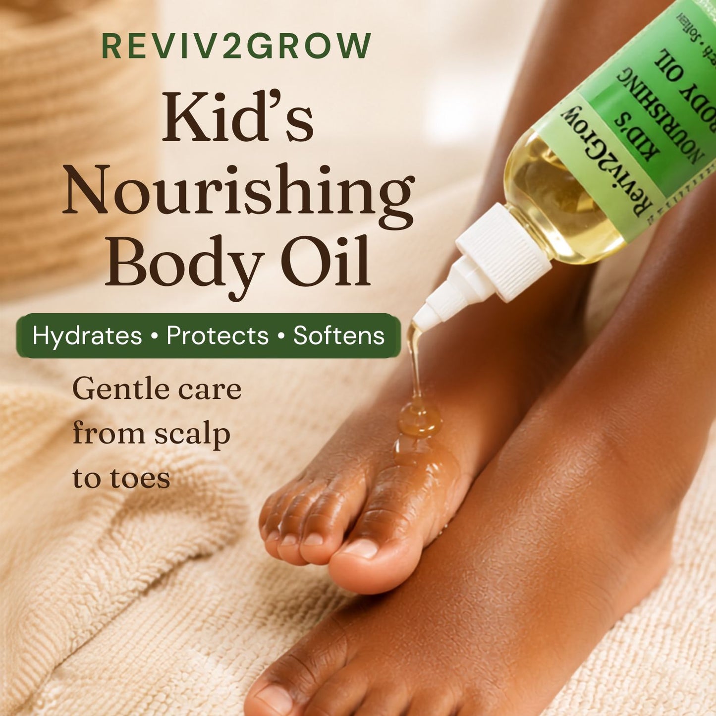 Reviv2Grow Kid's Nourishing Body Oil (8.0oz)
