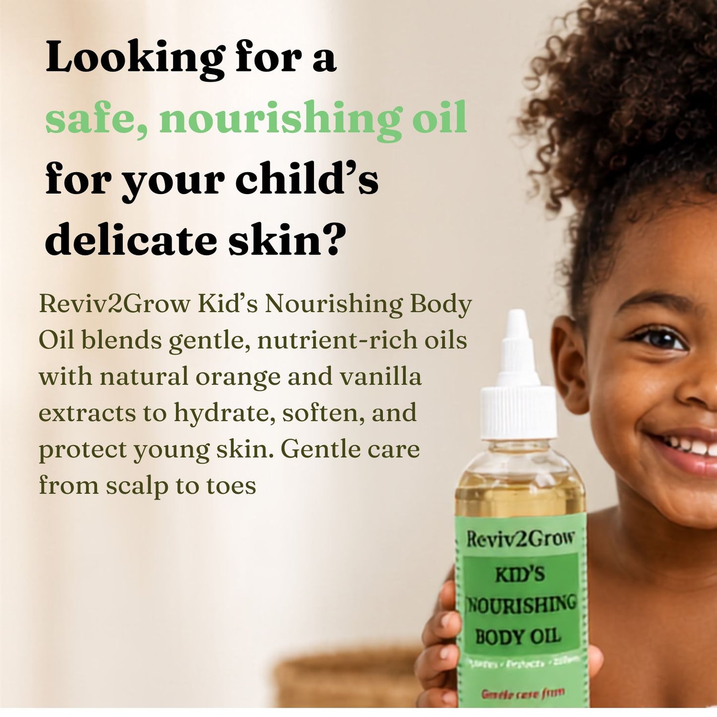 Reviv2Grow Kid's Nourishing Body Oil (8.0oz)