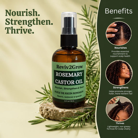 Reviv2Grow Castor Oil with Rosemary (4oz)