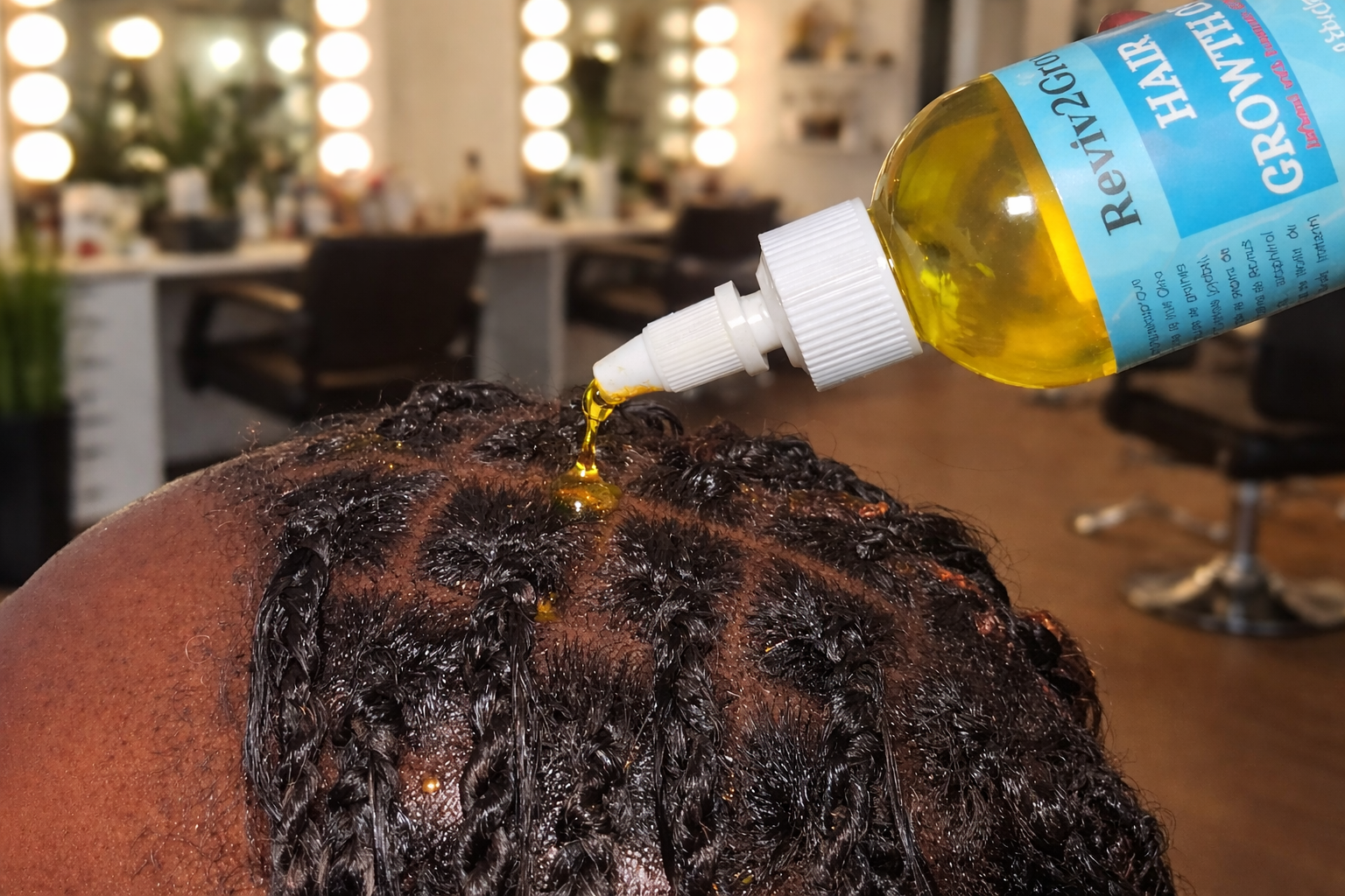 Reviv2Grow Hair growth oil application
